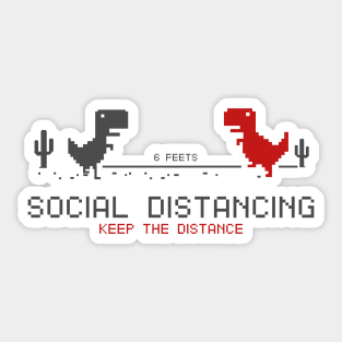 Social distancing Sticker